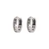 Pendientes de Aro Grandes de Artesanía Vintage con Letras Moda Clips para Orejas Simples con Letras Diseño de Nicho Personalidad Pendientes Elegantes de Gama Alta para Mujer