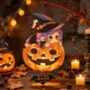 Regalo de Halloween Linterna de Mano Luminosa Hecha a Mano DIY Linterna de Calabaza de Halloween Decoración de Disfraz Regalo de Broma