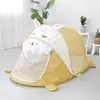 Tienda de campaña para niños, casa de juegos para interiores, no requiere montaje, plegable, para uso en exteriores, mosquitero, diseños de tigre y dinosaurio, adecuada para niñas y niños