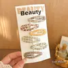 Pinza para el Cabello con Estampado de Leopardo y Estrella para Mujer, Pinza para Flequillo Lateral, Pasador de Nuevo Estilo para Cabello Suelto, Accesorio para el Cabello Tipo Bb Clip