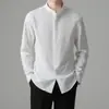 Camisa para Hombre Otoño Nueva Estilo Maduro Ligero Ropa de Hombre Estilo Coreano Ajustada No necesita planchado Negocios Seda Helada Nuevo Estilo Chino Camisa de Manga Larga Moderna