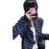Cárdigan de punto a rayas estilo Chanel para mujer, nueva camiseta básica de manga larga para otoño e invierno, top súper elegante con rayas azules