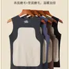 Chaleco térmico de retazos para hombre, terciopelo de doble cara, engrosado, sin costuras, chaleco cálido, chaleco térmico moderno y de moda