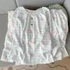 2025 Nuevo Estilo Popular de Verano Algodón Nube Dibujos Animados Casual Lindo Cuello Redondo Manga Larga Conjunto de Dos Piezas Ropa de Casa para Mujer
