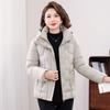 Chaqueta de Algodón Acolchado para Madre con Capucha Desmontable para Mujer, Estilo Corto Nuevo Invierno 2026, Talla Grande, Abrigo de Algodón Holgado Casual