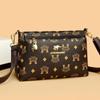 Bolsa de Bolso Multicamadas Bolsa Transversal Feminina 2024 Nova Bolsa Feminina de Couro Genuíno Bolsa para Mãe de Meia-Idade Bolsa de Ombro Fashion para Sogra