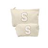 Bolsa de Hombro de Pana con Letras Transfronteriza de Amazon, Bolsa Bordada de Toalla, Bolsa de Almacenamiento para Neceser, Material de Pana