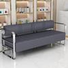Barbería de Celebridad de Internet Sofá Silla de Espera Salón de Peluquería Luz Especial Lujo Salón de Peluquería Área de Descanso Silla Sofá Larga de Acero Inoxidable
