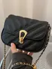 2026 elegante novo fecho de pressão corrente com padrão de diamante casual bordada pequena bola de ouro moderna bolsa feminina quadrada pequena de ombro e transversal