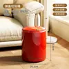 Cubo de basura para sala de estar, Contenedor de basura doméstico de alta gama de gran capacidad para cocina, inodoro, baño, dormitorio, con tapa y ruedas