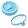 Nuevo Juego de Tapa de Silicona para Taza y Anillo para Cuchara, Tapa para Frasco Mason, Tapa de Silicona a Prueba de Polvo, Silicona de Grado Alimenticio a Prueba de Fugas