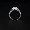 Comercio exterior transfronterizo nuevo anillo de plata de ley moissanita forma de corazón moisan simple precisión anillo de mujer en stock al por mayor