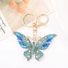 Novo Atacado Chaveiro Borboleta Strass Cristal Moda Animal Inseto Pingente Chaveiro Pequeno Presente Criativo