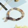 Pulseira de Jade Roxo Xinjiang Natural de Bem-Estar ao Vivo Pulseira de Jade Dourado de Múltiplos Círculos Joias de Jade
