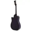 Guitarra folk de madera OEM personalizada de 38 pulgadas para principiantes de nivel de entrada con ángulo faltante de guitarra multicolor en stock para la venta