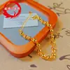 Pulseira de Contas de Ouro Sanduíche Vietnamita Nova Banhada a Ouro Brilhante Sólido Fosco Pulseira de Contas Leves Contas de Buda Envio Direto