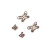 Atacado joias de prata esterlina 925 prata tailandesa acessórios para pulseira faça você mesmo contas de borboleta pequenas de 6mm contas de cartão posicionamento contas planas feito à mão