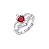 Anillo de Luz con Piedra de Nacimiento de Ancla Nuevo Diseño de Nicho de Lujo Sensación de Alta Gama Anillo para el Dedo Moda Versátil Anillo Abierto