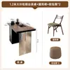 Mesa de Té de Balcón de Moda para Uso en Casa, Sala de Estar Pequeña, Madera Maciza, Mesa de Té de Lujo Ligero Estilo Italiano, Modelo Moderno de Gama Alta Nuevo 2025