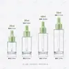 Botella gotero transparente para esencia 20 ml 30 ml 50 ml Botella de aceite esencial macarrón Botella gotero de vidrio de grado alimenticio Botella rellenable
