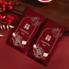 Sobre Rojo para Bodas 2025 Nuevo Modelo Regalo de Compromiso de Mil Yuanes con Carácter de Doble Felicidad, Bolsillo Rojo Modificado para Recién Casados
