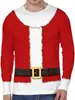 Camiseta navideña de cuello redondo para hombre de Amazon transfronteriza, directa de fábrica, para exportación, camiseta de hombre moderna con estampado digital