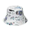Chapéu de Pescador com Estampa de Baleia, Concha, Vela, Sereia e Peixe Estilo Coreano, Chapéu de Sol Bacia, Unissex