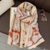 Chal de Otoño Estilo Coreano Primavera y Otoño Bufanda de Algodón y Lino para Mujer Delgado Invierno Bufanda Grande de Seda Bufanda Larga de Hojas Caducas