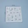 Molde de Resina de Cristal DIY Papoula Brincos Forma Irregular Pingentes de Orelha Enfeites de Pingente Molde de Silicone Venda por Atacado
