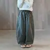 Pantalones para niña Aimobebe, pantalones de trabajo casuales y modernos estilo coreano con grandes bolsillos curvos