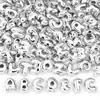 Perla de Acrílico Perforada Letra Inglesa Q Versión Pintada Agujero Grande Paracord Bolsa Cadena para Teléfono Accesorios DIY