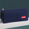 Bolsa de Lona para Lápices de Gran Capacidad Estuche Sencillo Caja de Papelería Bolsa para Lápices de Alto Valor de Color Estudiante Doble Capa Bolsa para Lápices Venta al por Mayor