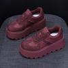 Zapatillas de Entrenamiento Alemanas con Suela Gruesa para Aumentar la Altura para Mujer, Otoño 2026 Retro Gamuza con Pedrería, Tenis Deportivos de Moda Casual para Mujer