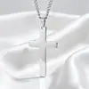 Europeu e Americano Transfronteiriço Amazon Espelho Moda Aço Inoxidável Cruz Colar Masculino Titânio Aço Pingente Joias Atacado