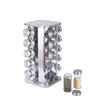 Acero Inoxidable 430 Estante Giratorio para Condimentos Estante para Especias de Cocina Caja de Especias para Barbacoa Estante para Condimentos Condimento en Frasco de Vidrio