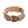 Pulseira de Retalhos Coração Florido Europeia e Americana Vintage Desgastada Alta Elasticidade, Moda Transfronteiriça Nicho Joia de Pulseira de Alta Qualidade