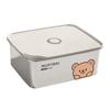 Caja de Conservación Cuadrada de Acero Inoxidable 304 de Gran Capacidad para el Hogar Chaoshan Fresco Marinado Caja de Almacenamiento Refrigerador Alimentos Caja Sellada
