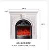 Mueble de Entrada con Repisa de Chimenea Estilo Francés con Tallados en Madera, Mueble Decorativo de Gabinete Falso de Chimenea para Sala de Estar de Villa de Alojamiento Estilo Americano y Europeo
