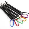 Chaveiro Anti-Perda para Montanhismo ao Ar Livre, Camping, Pesca, Cordão de Mão Anti-Perda, Linha Telefônica de Mola Telescópica, Fivela de Montanhismo