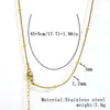 Cadena Sencilla de Acero Inoxidable de Venta Caliente Europea y Americana Cadena Hueso de Serpiente Galvanizada con Oro Real de 18K Collar Versátil de Acero de Titanio para Mujer de Moda