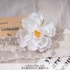 Camelia Cabeza de Flor Pequeña Flor Artificial Falsa Hecha a Mano Horquilla DIY Guirnalda Venta al por Mayor Boda Retro Ramillete Accesorios de Fotografía