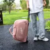 Bolsa de Viaje con Ruedas de Gran Capacidad con Logo Impreso Bolso de Hombro para Mujer Bolsa de Viaje para Hombre Maleta de Cabina Plegable Estilo K Bolsa de Viaje con Ruedas