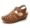 Deseo comercio exterior nuevo stock Amazon transfronterizo talla 43 zapatos planos para mujer sandalias con hebilla de velcro mujer