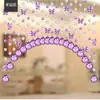 Cortina de Perlas Cortina de Puerta de Cristal Cortina Divisoria para Porche Dormitorio Sala de Estar Baño Pasillo Decoración de Cortina Feng Shui Mariposa Sin Clavos
