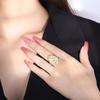 2023 Nuevo Anillo transfronterizo TikTok venta caliente micro diamante incrustado anillo abierto de alta gama Dama anillo estilo corte retro
