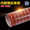 Tubo de Ventilación Resistente a Altas Temperaturas Tubo Vulcanizado de Silicona Roja Manguera de Vapor de 300 Grados con Alambre de Acero Tubo de Ventilación de Escape Ignífugo