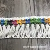 Renda de Fio com Borla de Algodão Branco 5cm Feita à Mão para Roupas Acessórios Têxteis para Casa Venda por Atacado