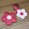 Em Estoque Novo Modelo Pingente de Flor em Couro PU para Mulheres, Chaveiro Pingente de Flor de Bolsa Preenchida com Algodão de Couro Feito à Mão