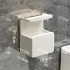 Procesamiento PersonalizadoCaja de pañuelos de pared para baño, instalación sin taladro, almacenamiento de doble capa, dispensador de pañuelos con tapa abatible