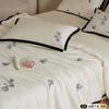 Xiangling Ropa de Cama Clase A Tencel de Lenzing Austriaco Juego de Cuatro Piezas, Sábana y Funda Nórdica Grado Materno e Infantil, Lavable a Máquina, Sensación Refrescante